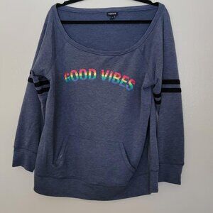 Torrid Good Vibes Sweatshirt | Size 1 (14/16)